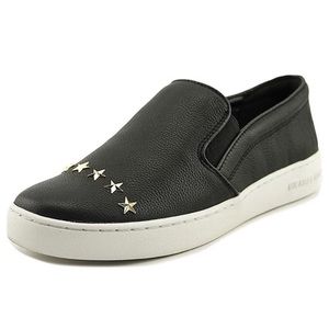 Michael Kors Black Leather Star Studded Slip on leather canvas shoes ⭐️